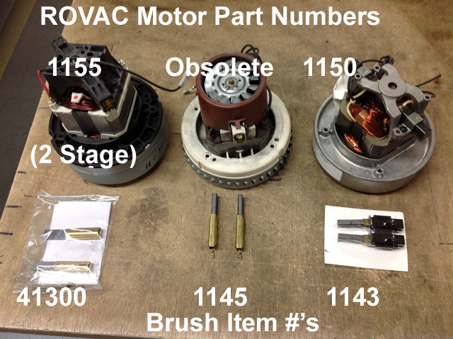 1150 Ametek replacement motor for Rovac 2 and 3 motor vacuums and 1-motor pre-2008
